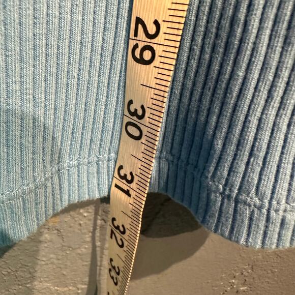 NWT Wild Fable Size Small Ribbed Knit Micro Mini Dress Blue Beach Cruise Rave - Picture 3 of 8